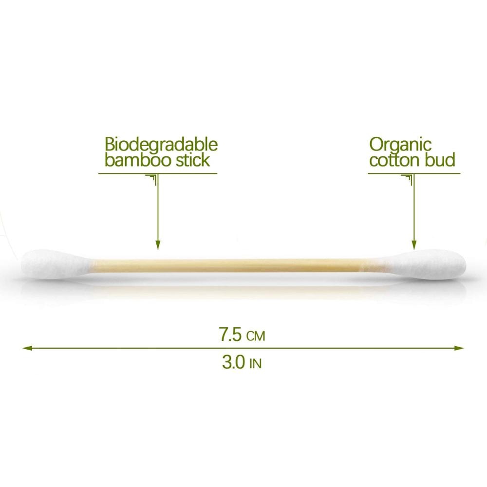 100/200 Double Head Bamboo Cotton Swabs