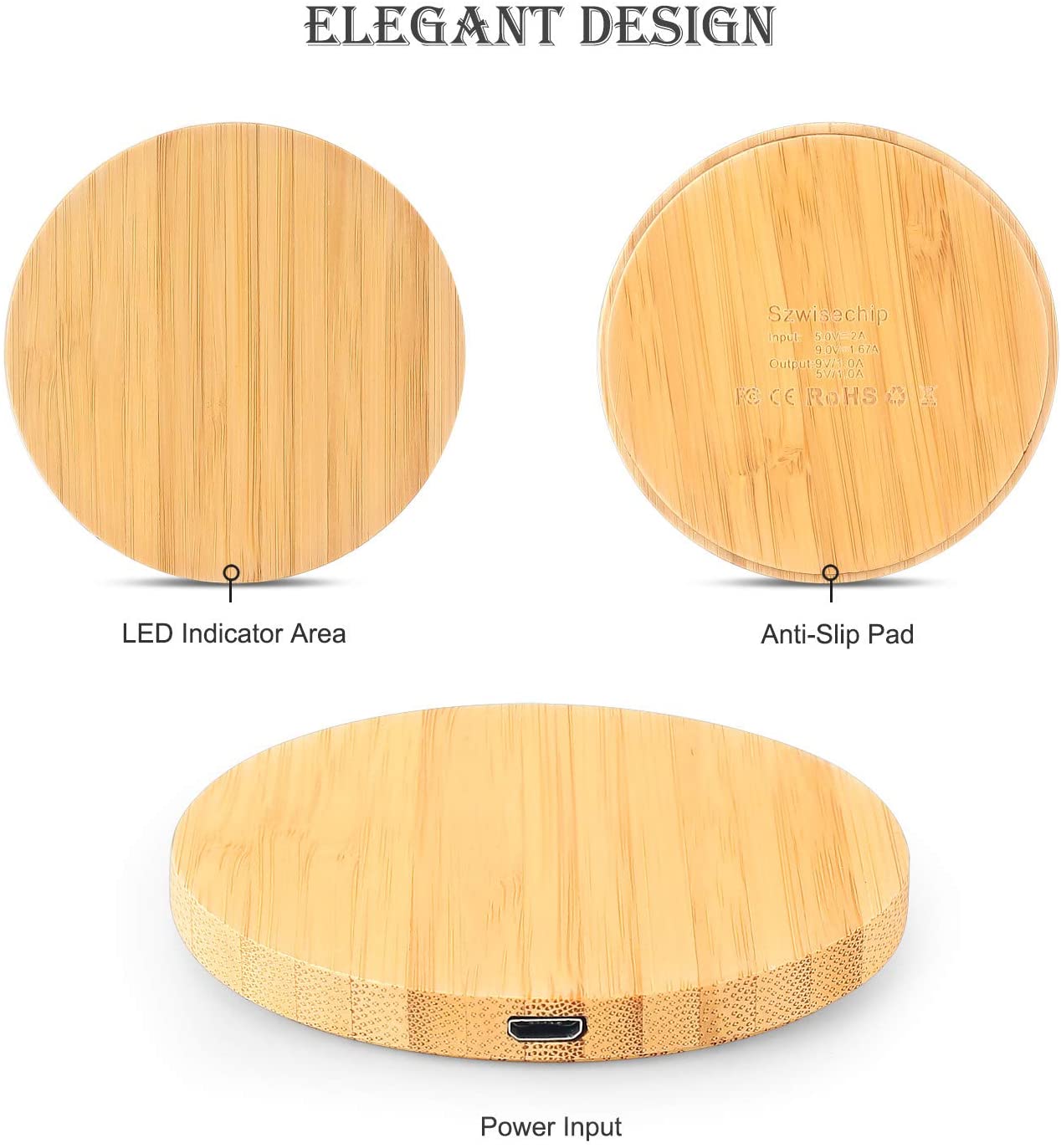 Bamboo Wireless Phone Charger