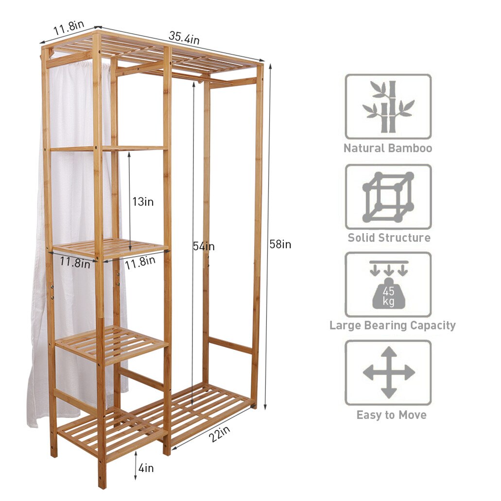 Bamboo Clothing Rack