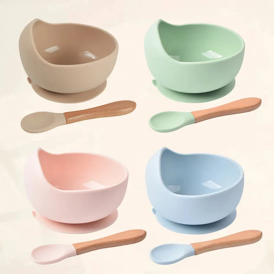 Silicone Baby feeding Bowl & Spoon